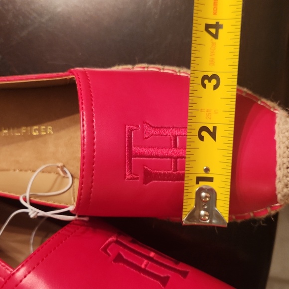 Tommy Hilfiger Bold Red Slip-On Espadrilles 6 1/2 Size - Picture 17 of 17